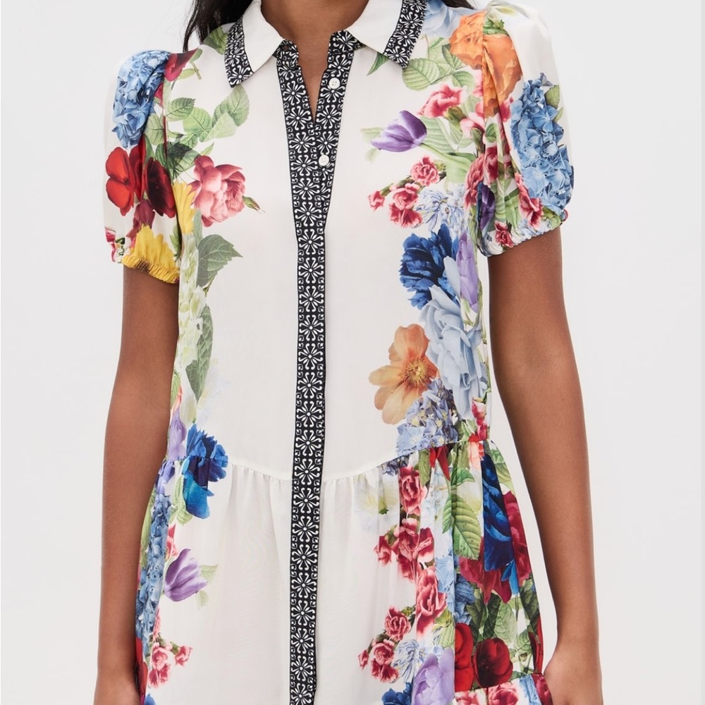 NWT Alice + Olivia Multicolor Floral Midi Dress
